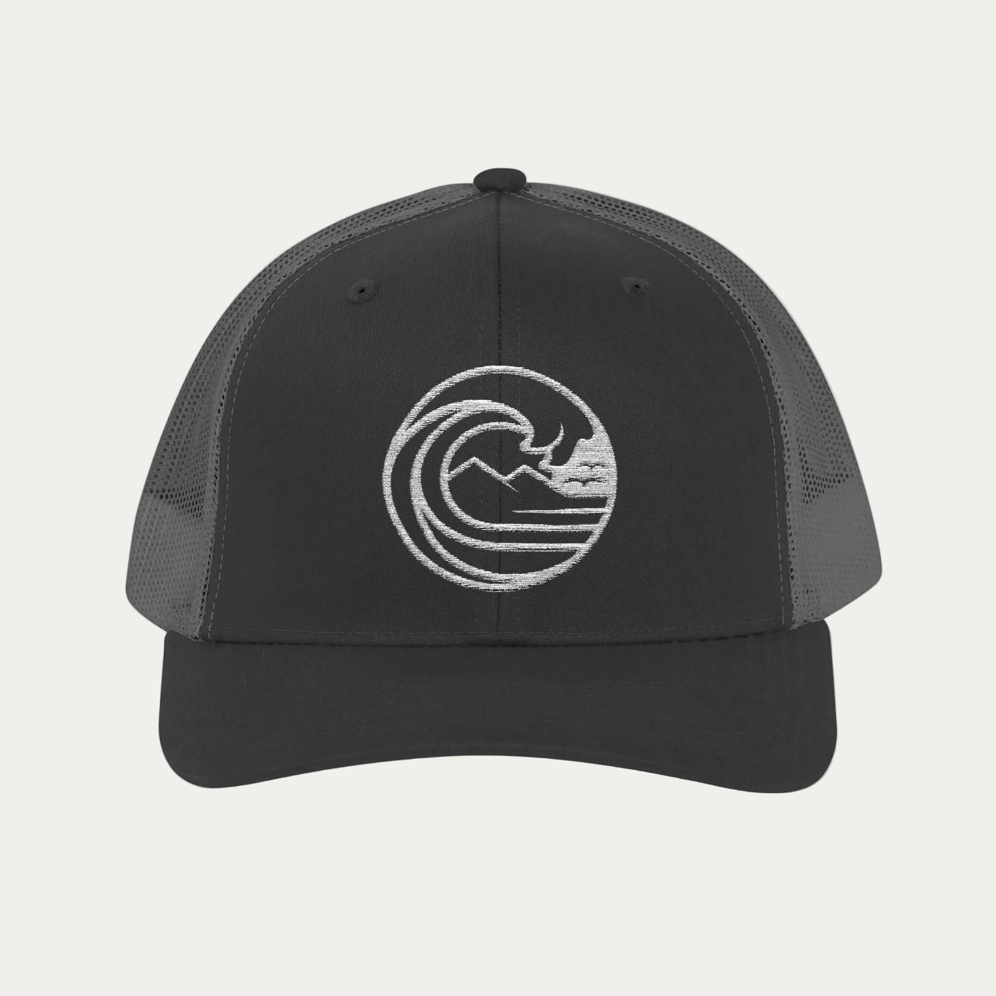 SSC Trucker Cap featuring a stylish wave design, perfect for sun-soaked days and outdoor adventures.