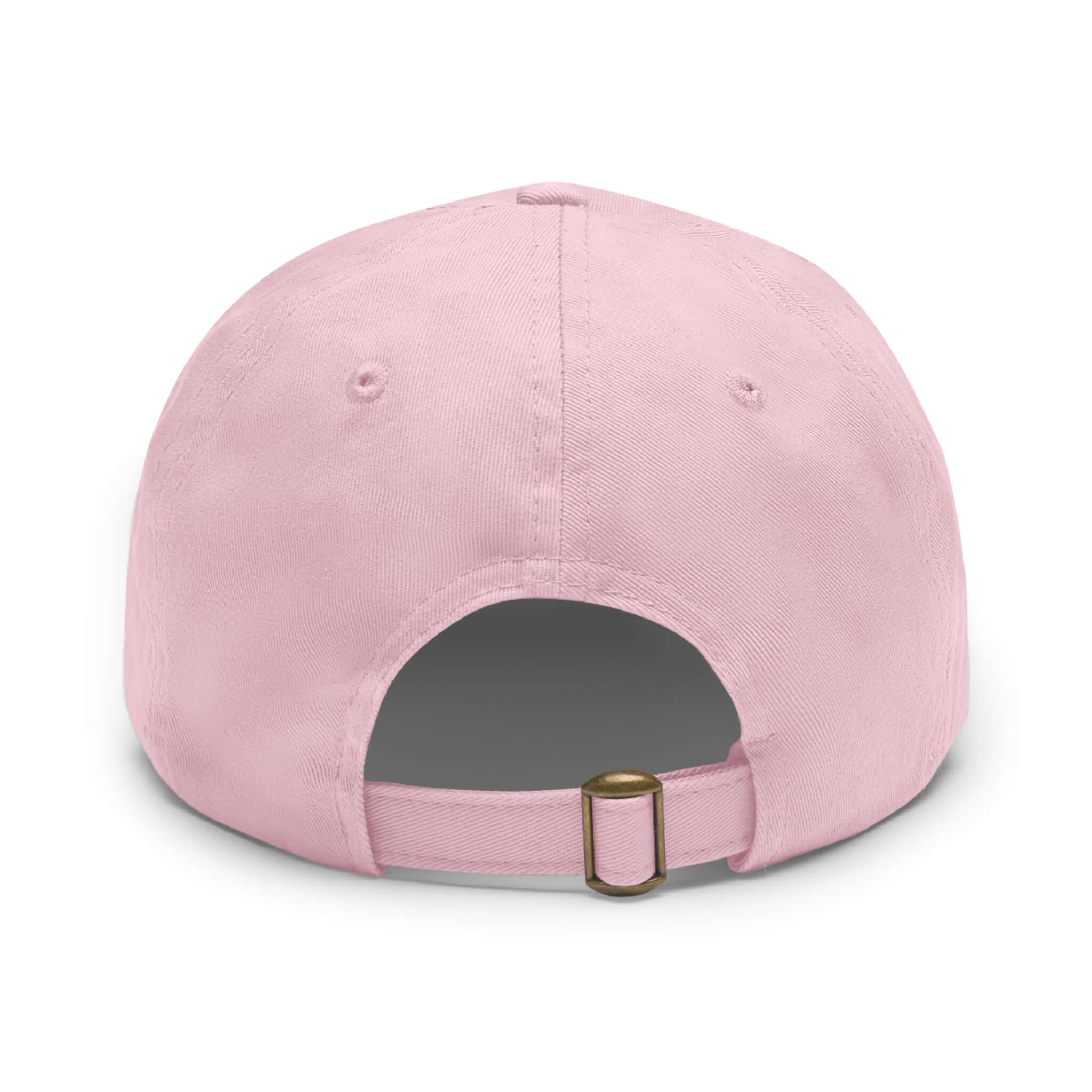 Back view of a pink Mom Hat featuring an adjustable strap, perfect for stylish moms.