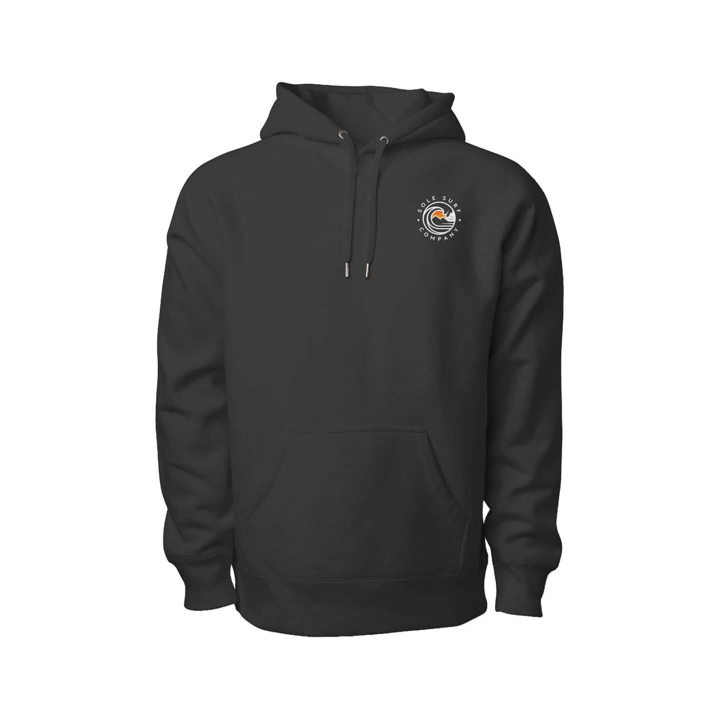 Men's SSC Premium Hoodie in black, featuring a logo and a comfortable fit for casual wear and outdoor activities.
