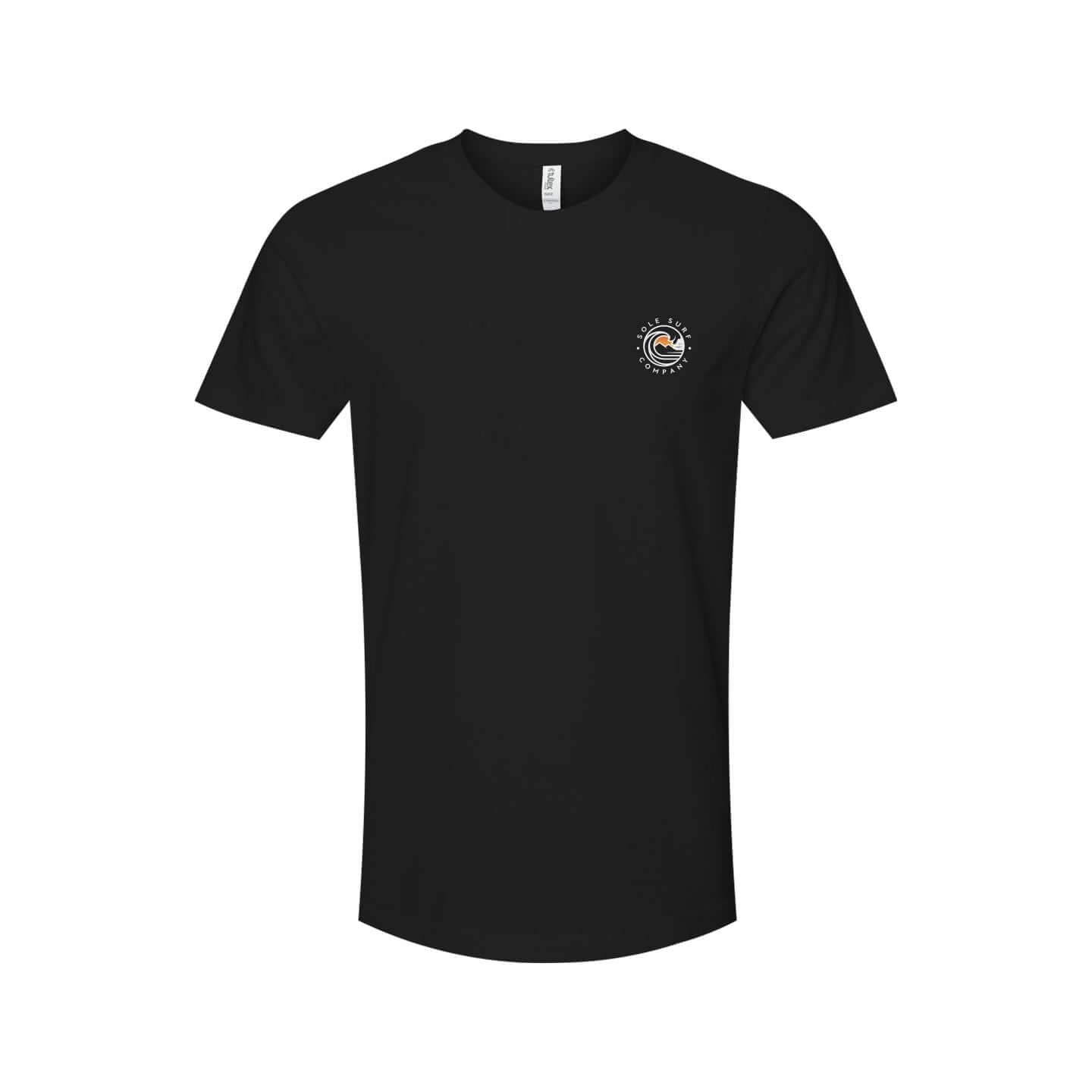 Black SSC Premium Cotton T-Shirt featuring a stylish logo, soft and breathable fabric for all-day comfort.