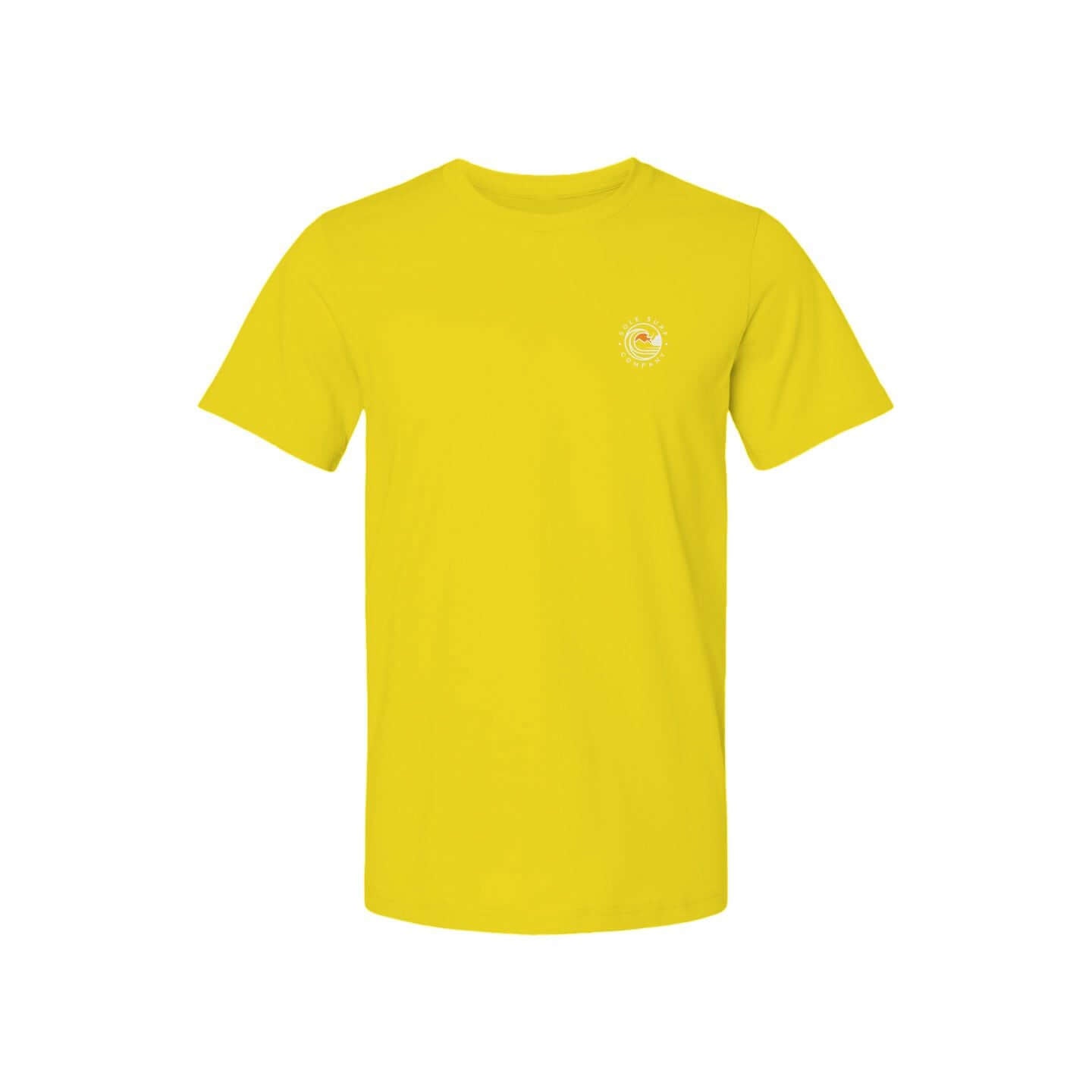 Bright yellow T-Shirt featuring a summer-themed graphic, perfect for beach trips and casual outings.