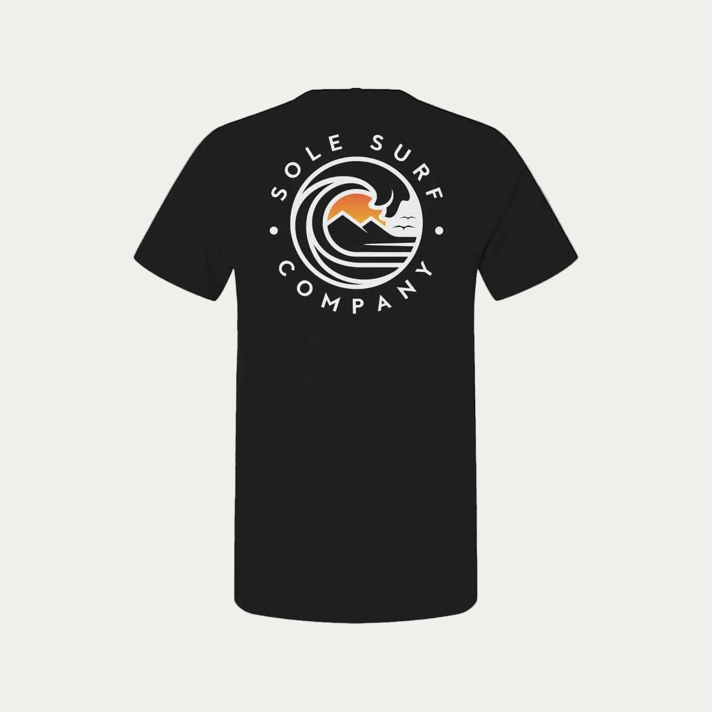 Men's SSC Light Logo t-shirt featuring Sole Surf Company wave design, perfect for beach lovers and casual outings.