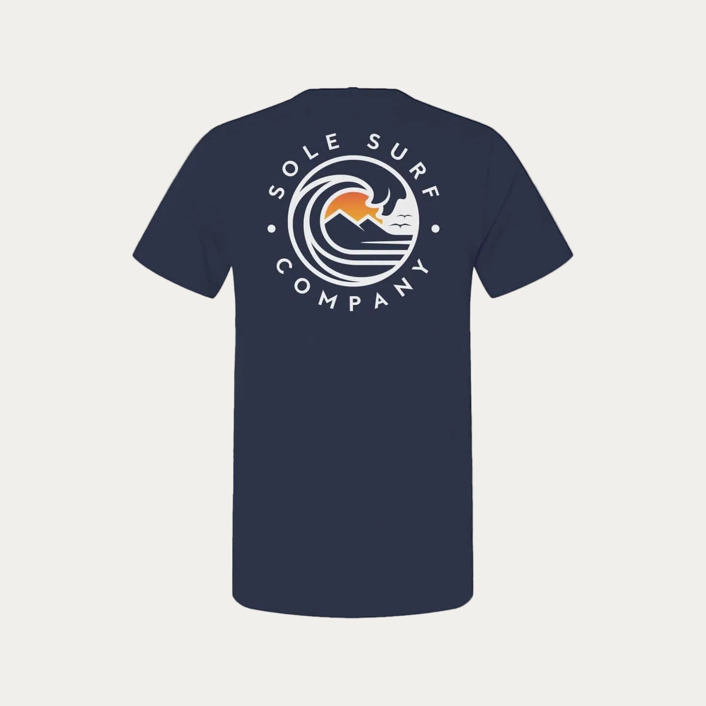 Men's SSC Light Logo t-shirt featuring Sole Surf Company design, perfect for beach lovers and casual outings.