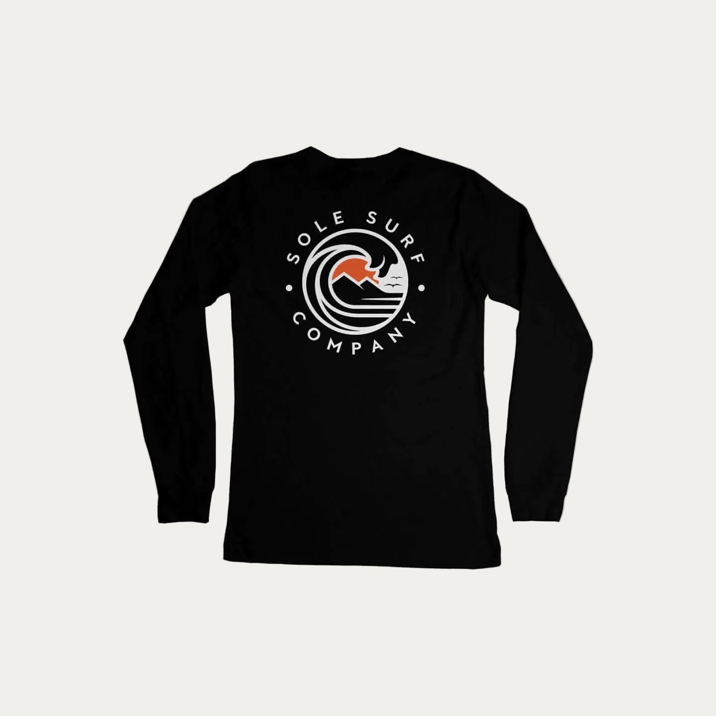 SSC White Logo Long Sleeve Front View Minimal Design