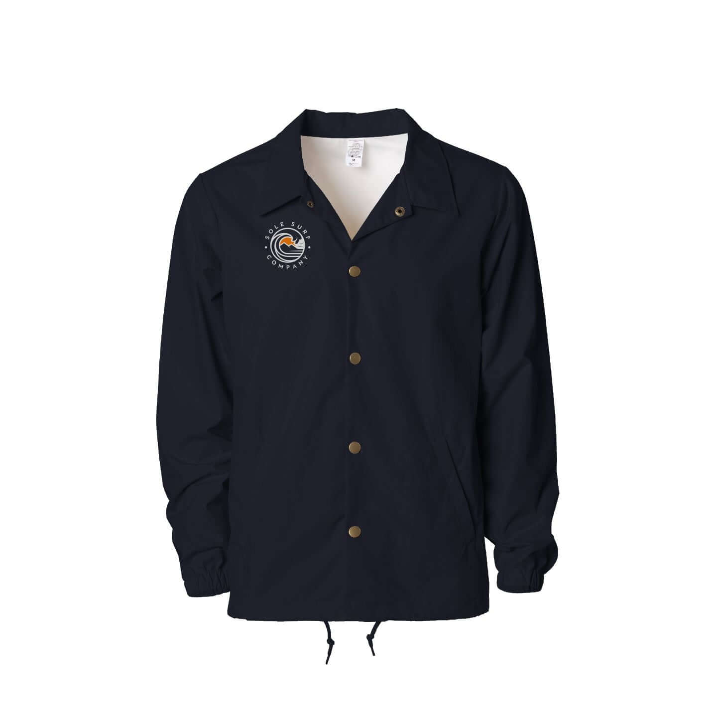 SSC Water Resistant Coaches Windbreaker in navy with logo, perfect for outdoor activities and coastal adventures.