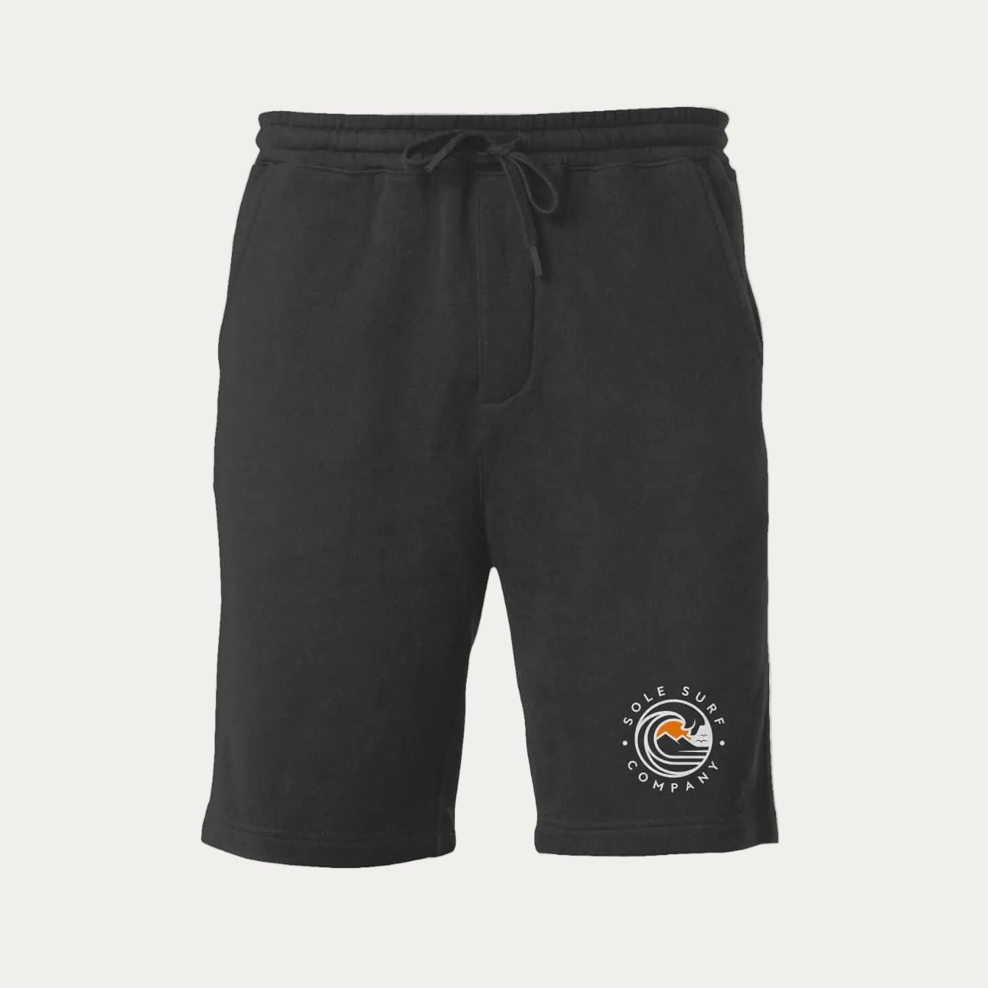 SSC Dark Men's Fleece Shorts, breathable and cozy, perfect for casual wear, logo detail.