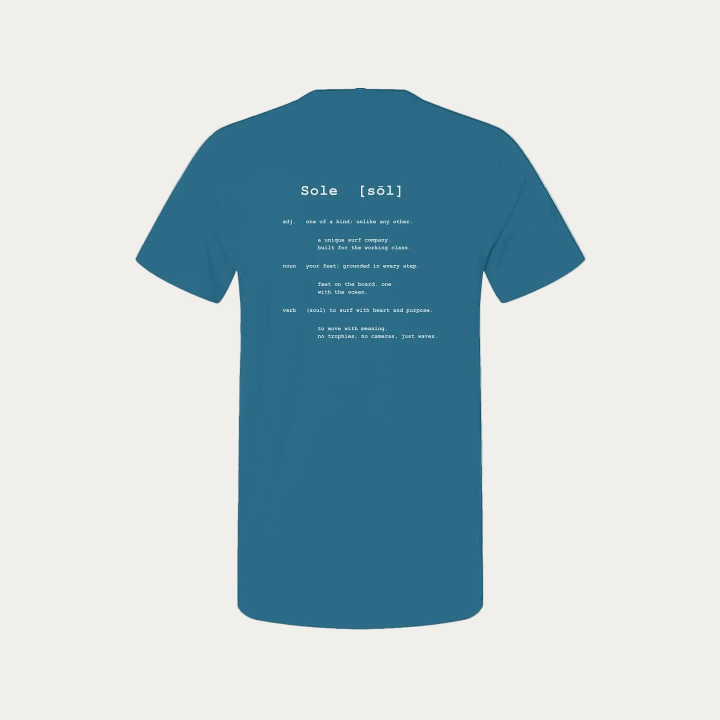 Sole Definition Tee Minimal Streetwear Front View