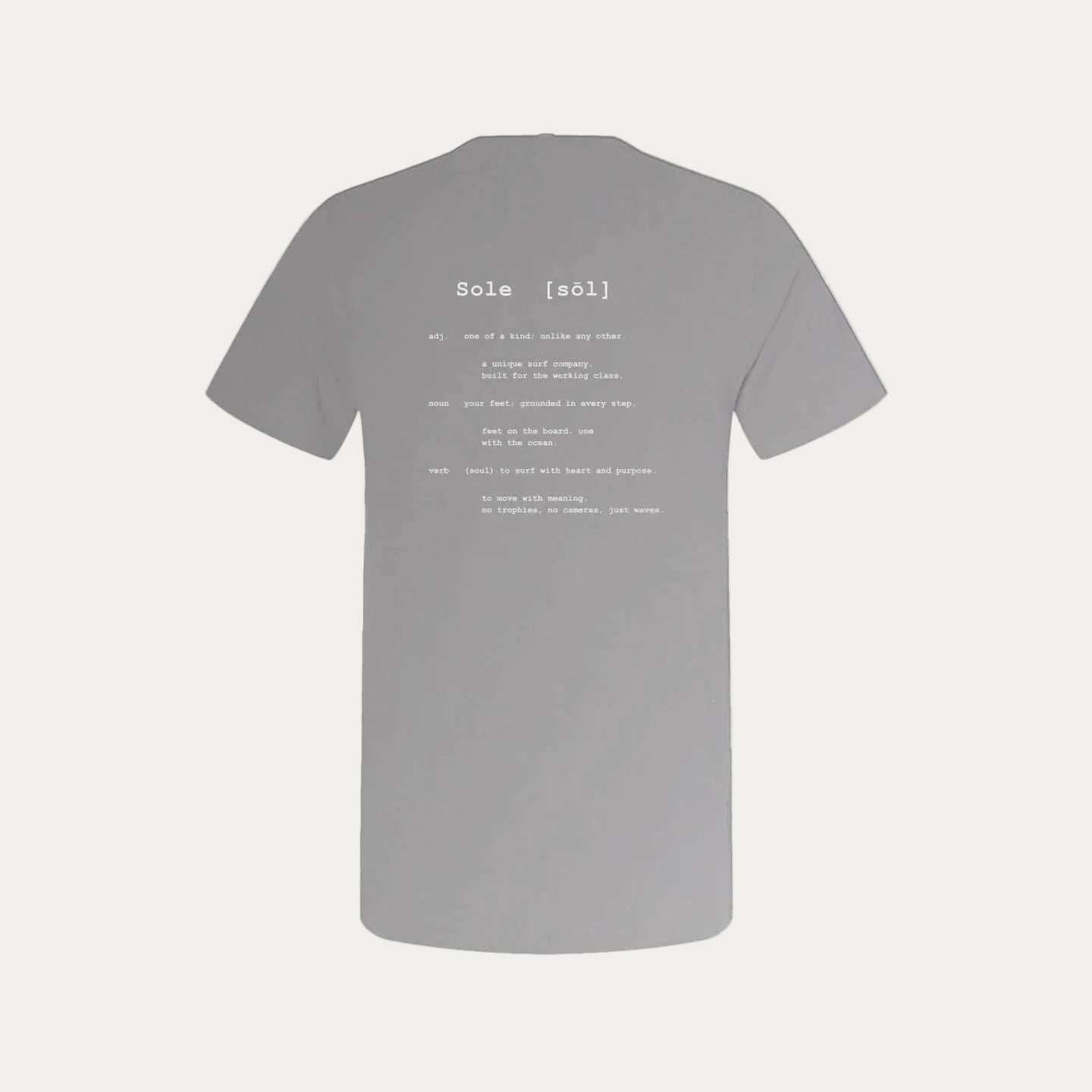 Sole Definition Tee Minimal Streetwear Front View