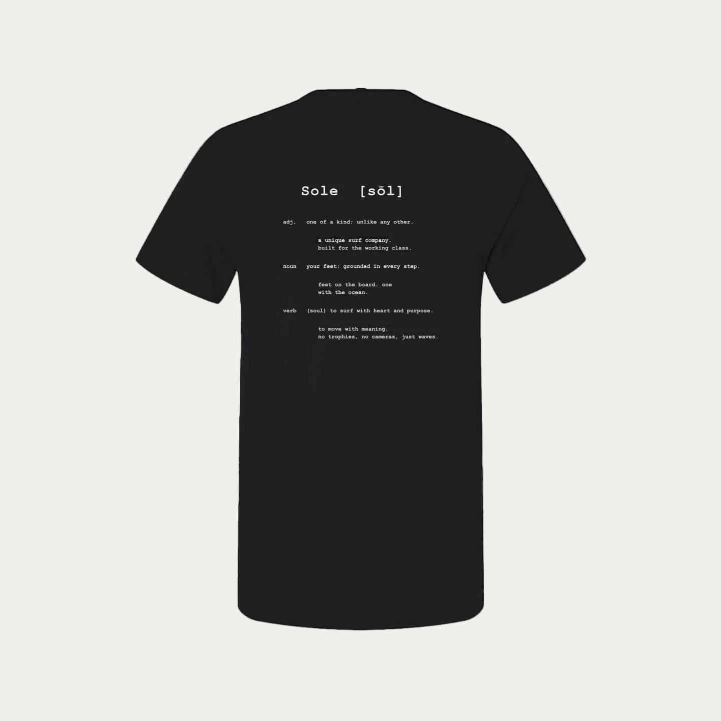 Sole Definition Tee Minimal Streetwear Front View