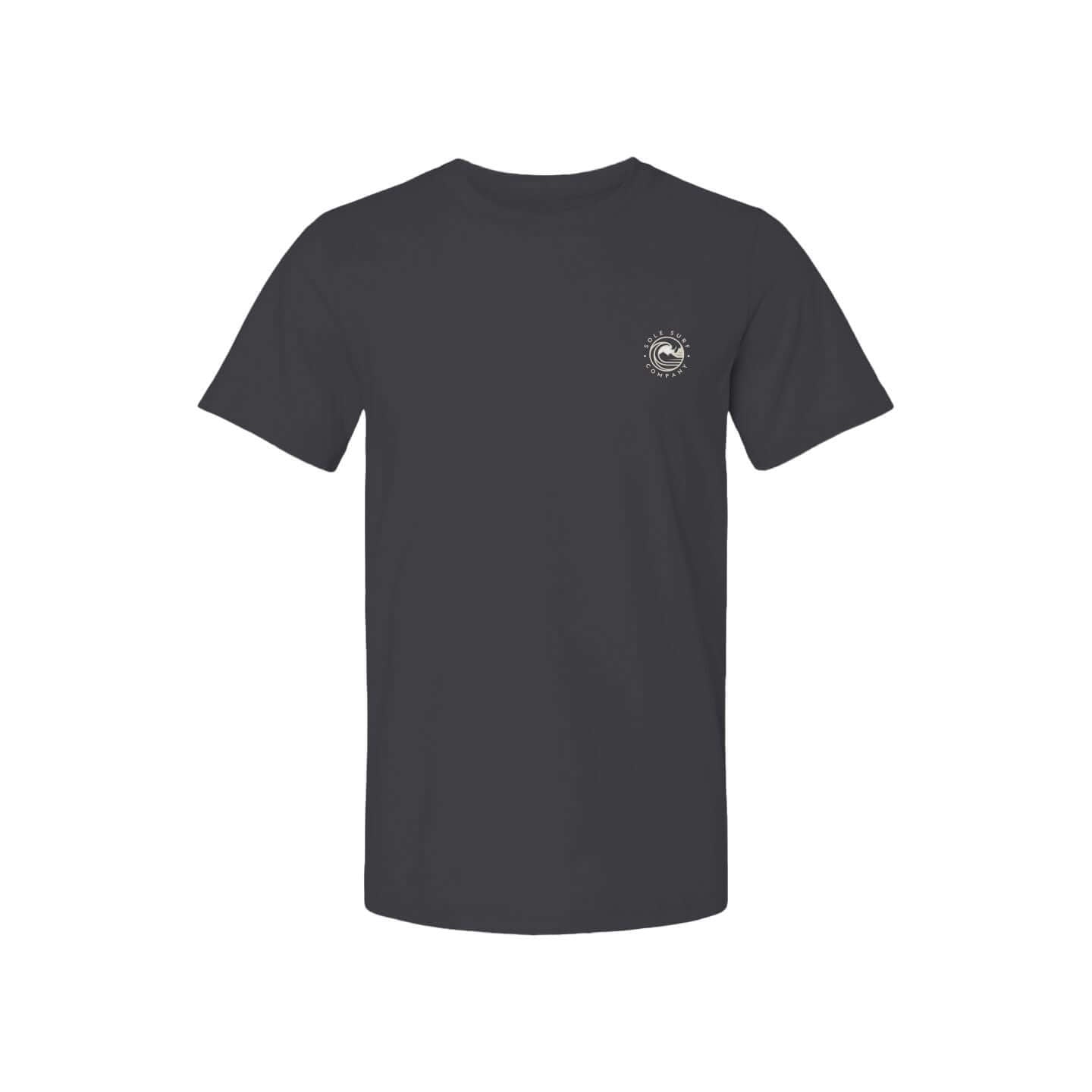 Mālama Tee by Sole Surf Co., modern classic t-shirt in dark color, inspired by Hawaiian ocean care.