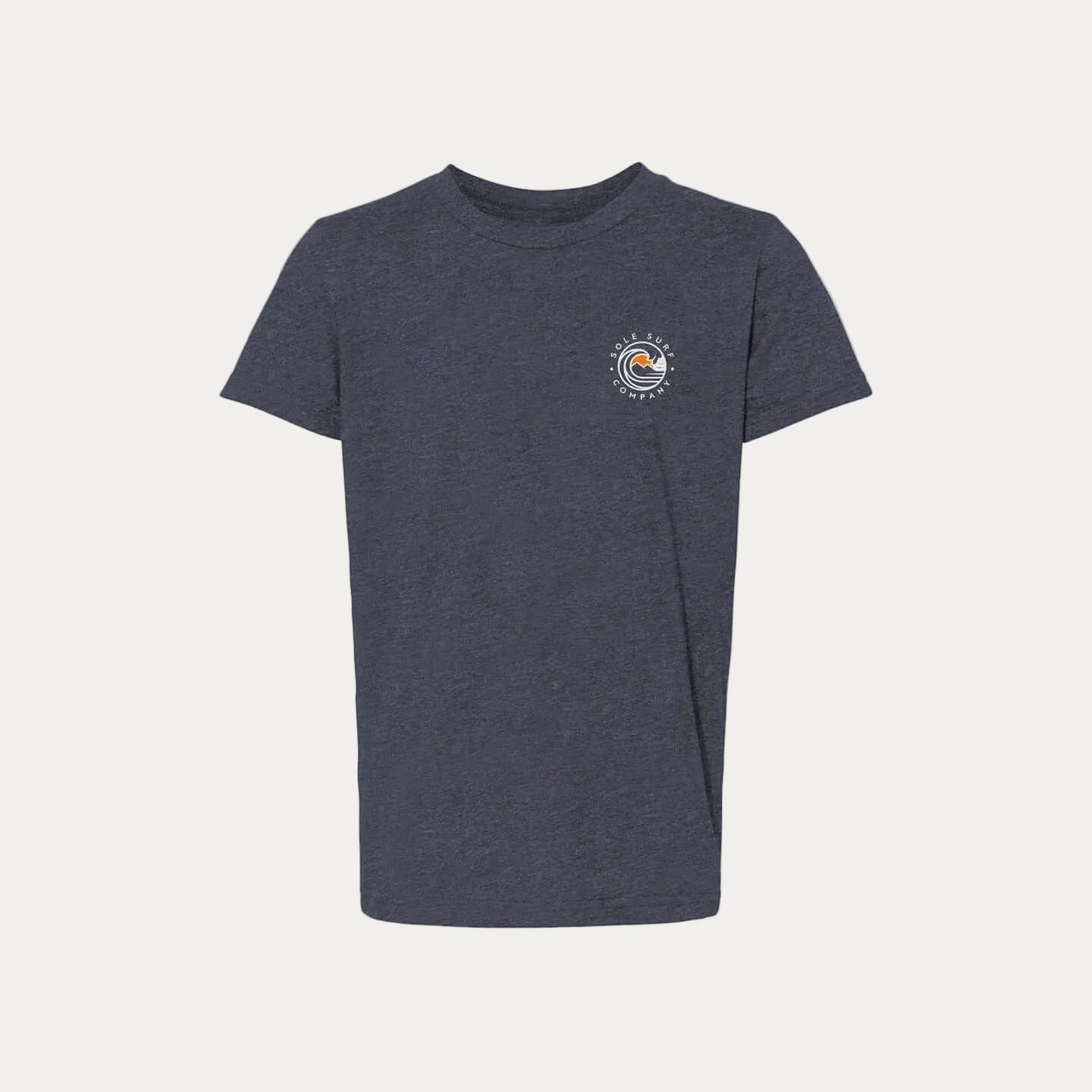 Kids Light Logo Tee in charcoal color with vibrant logo, perfect for young adventurers.