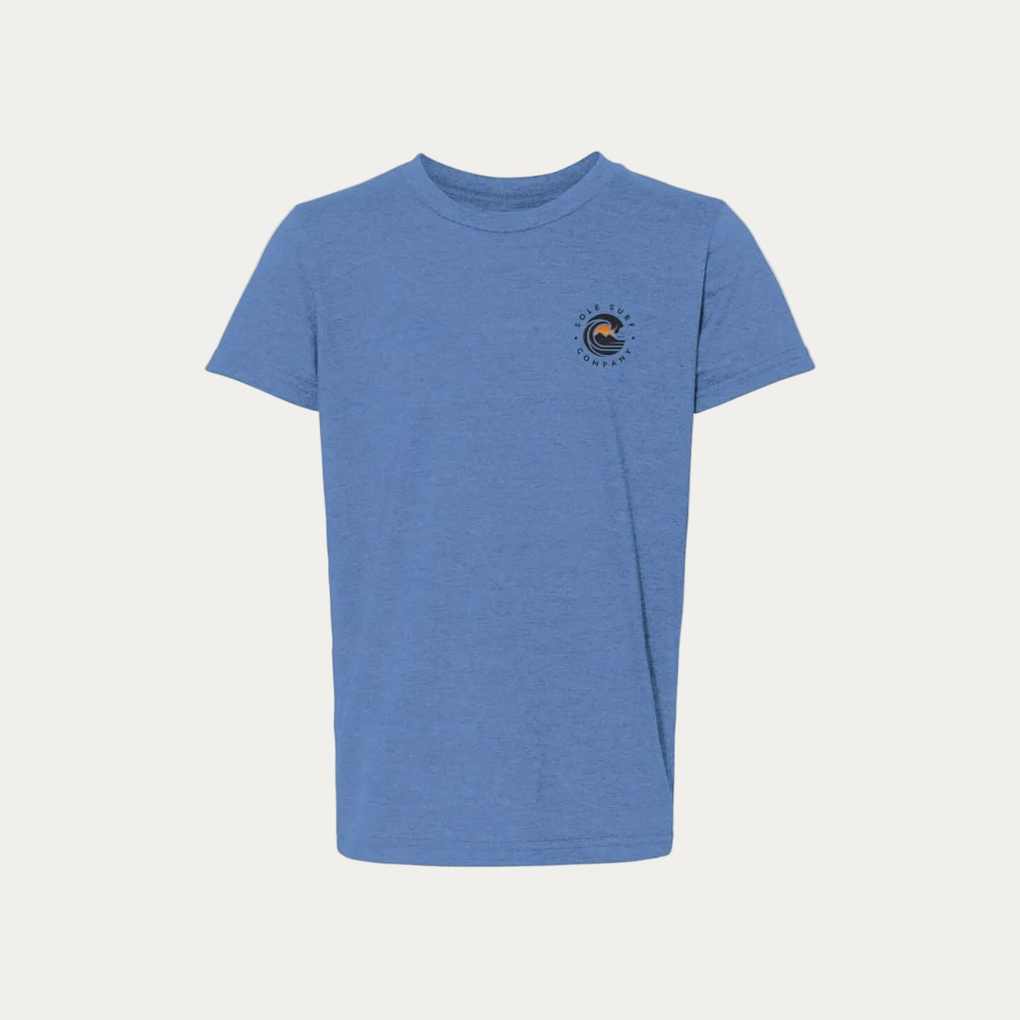 Kids Dark Logo Tee in blue featuring bold SSC emblem on the chest, perfect for active youth.