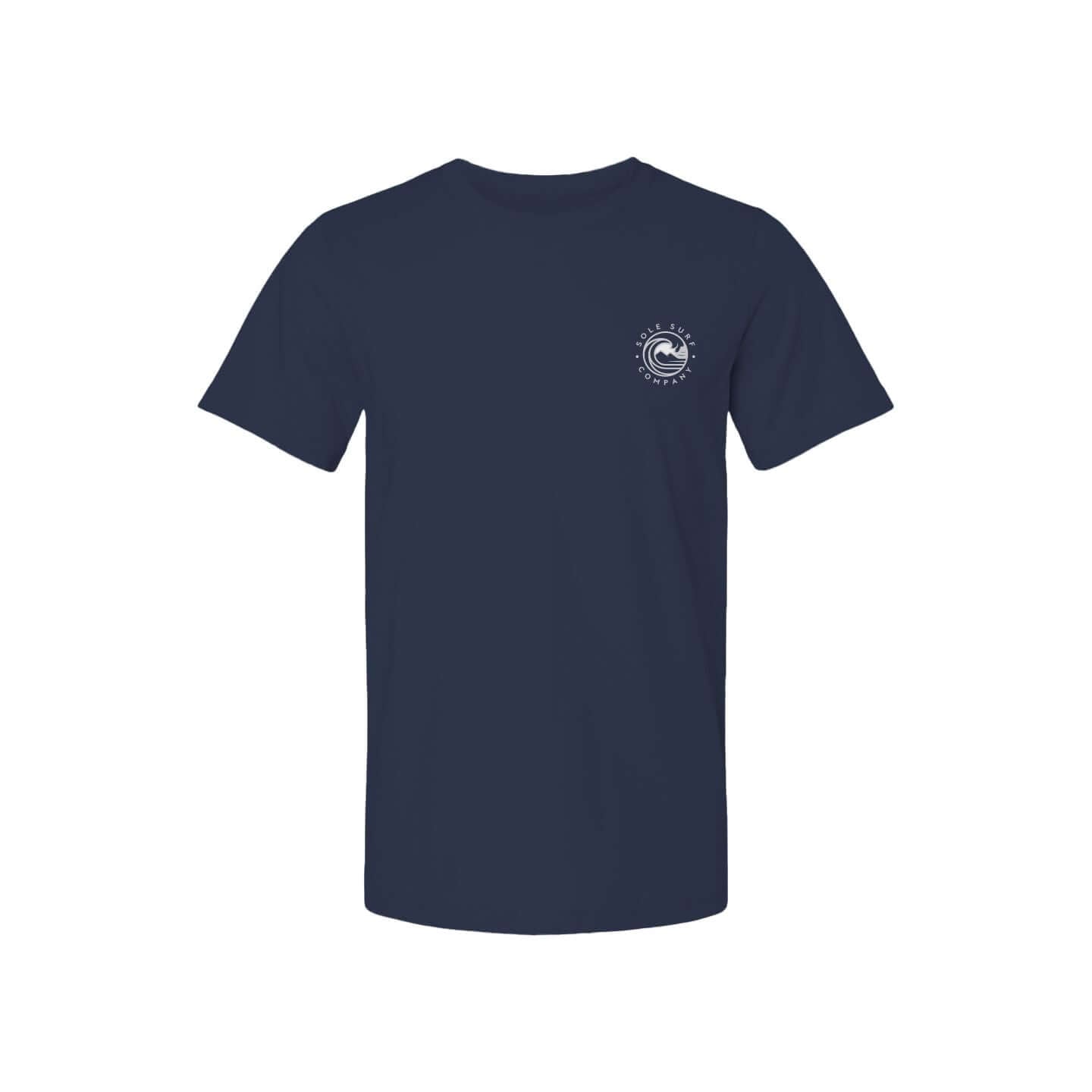 Hawaiian Navigation - Hōkū Alakaʻi Tee in navy featuring compass design and Hawaiian navigation phrases.