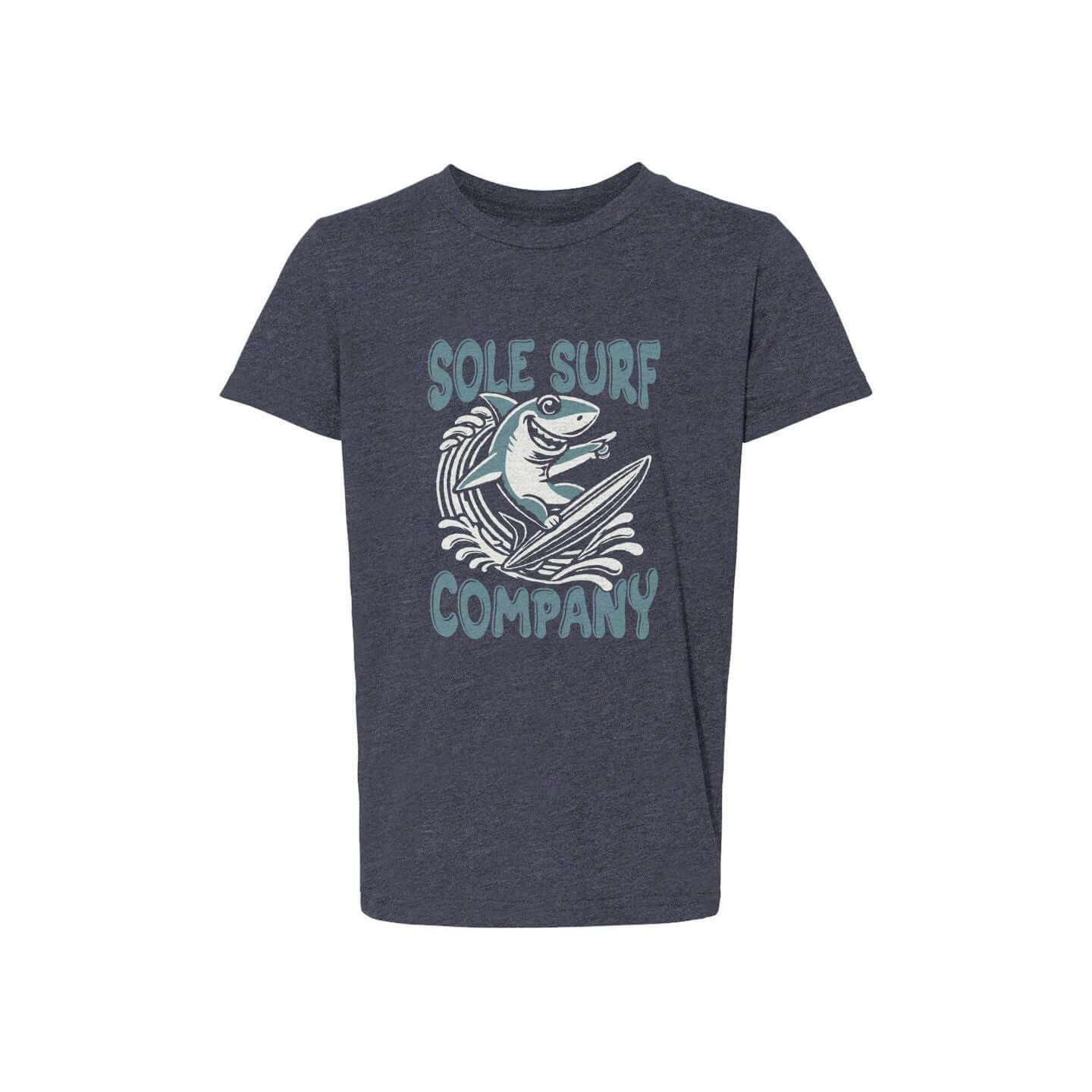 Island Surf Shark graphic tee featuring a fun shark design and vibrant colors for kids.