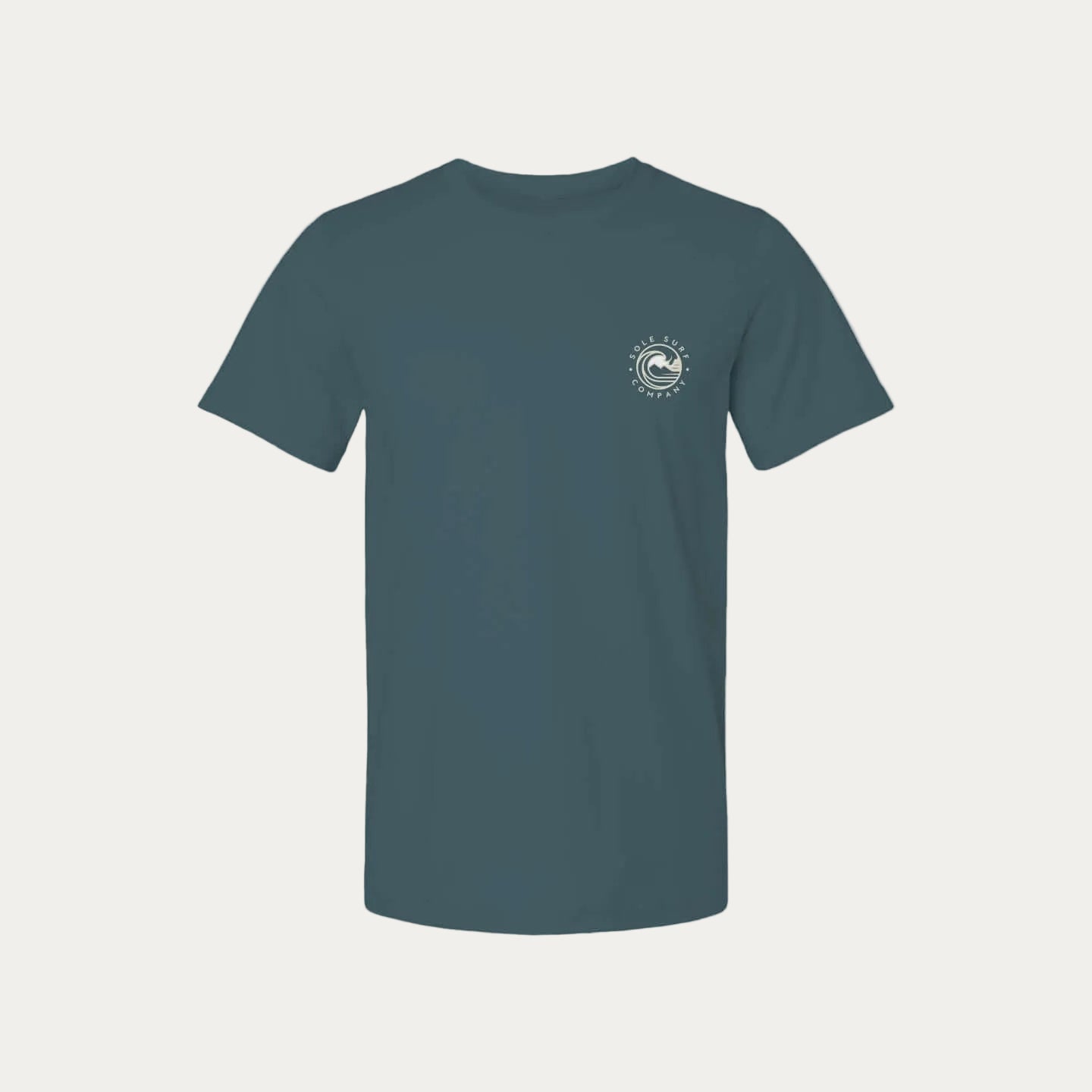 Working Man Tee shirt in blue featuring a wave graphic on the chest, perfect for casual wear or beach outings.