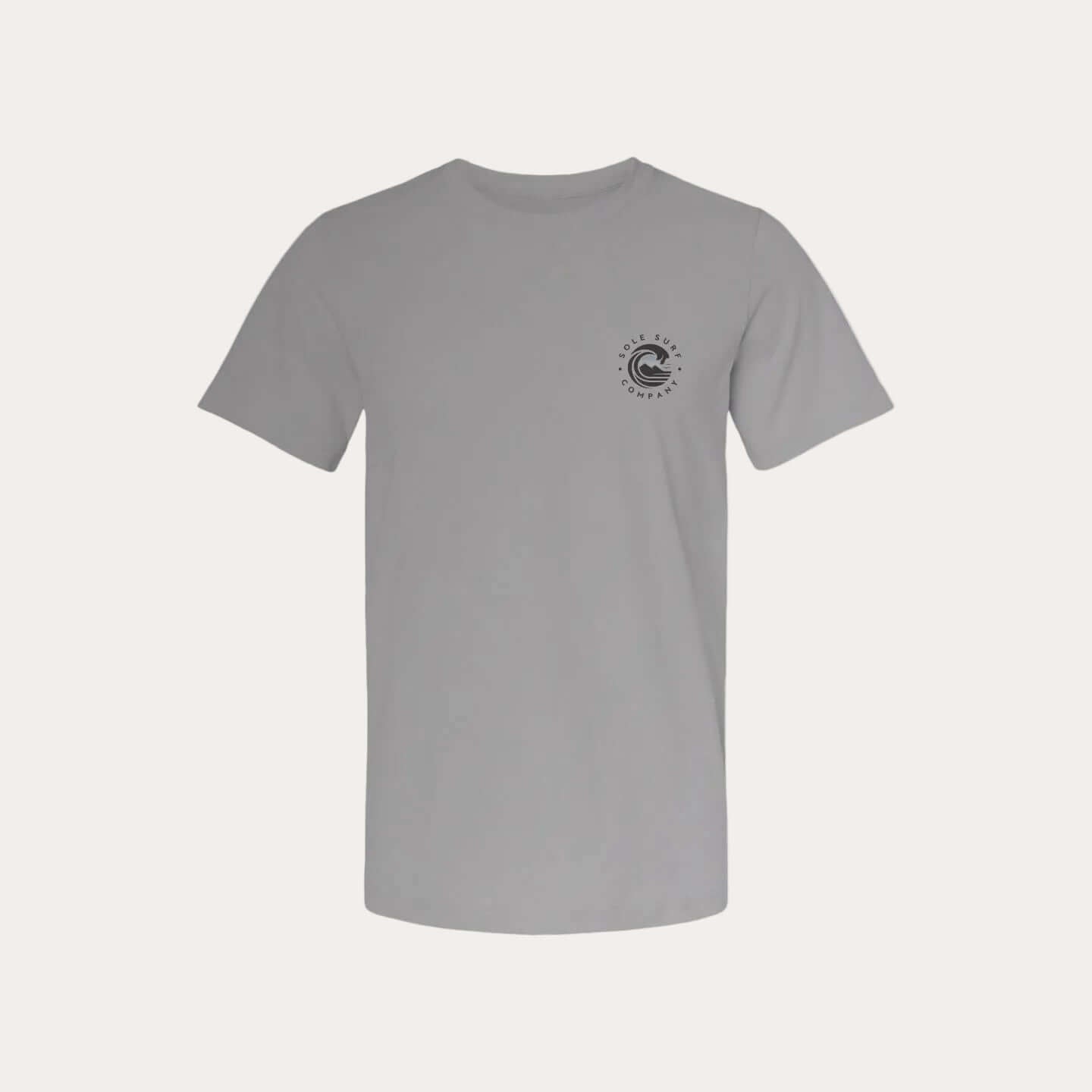 Dawn Patrol | Heritage gray t-shirt featuring a wave graphic on the chest.