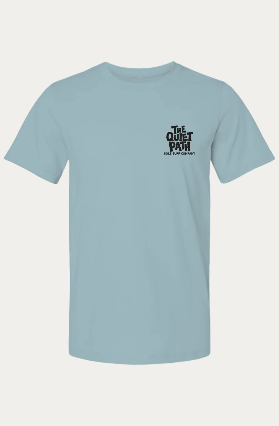 Black t-shirt with 'gentle is strong too' text on a white background