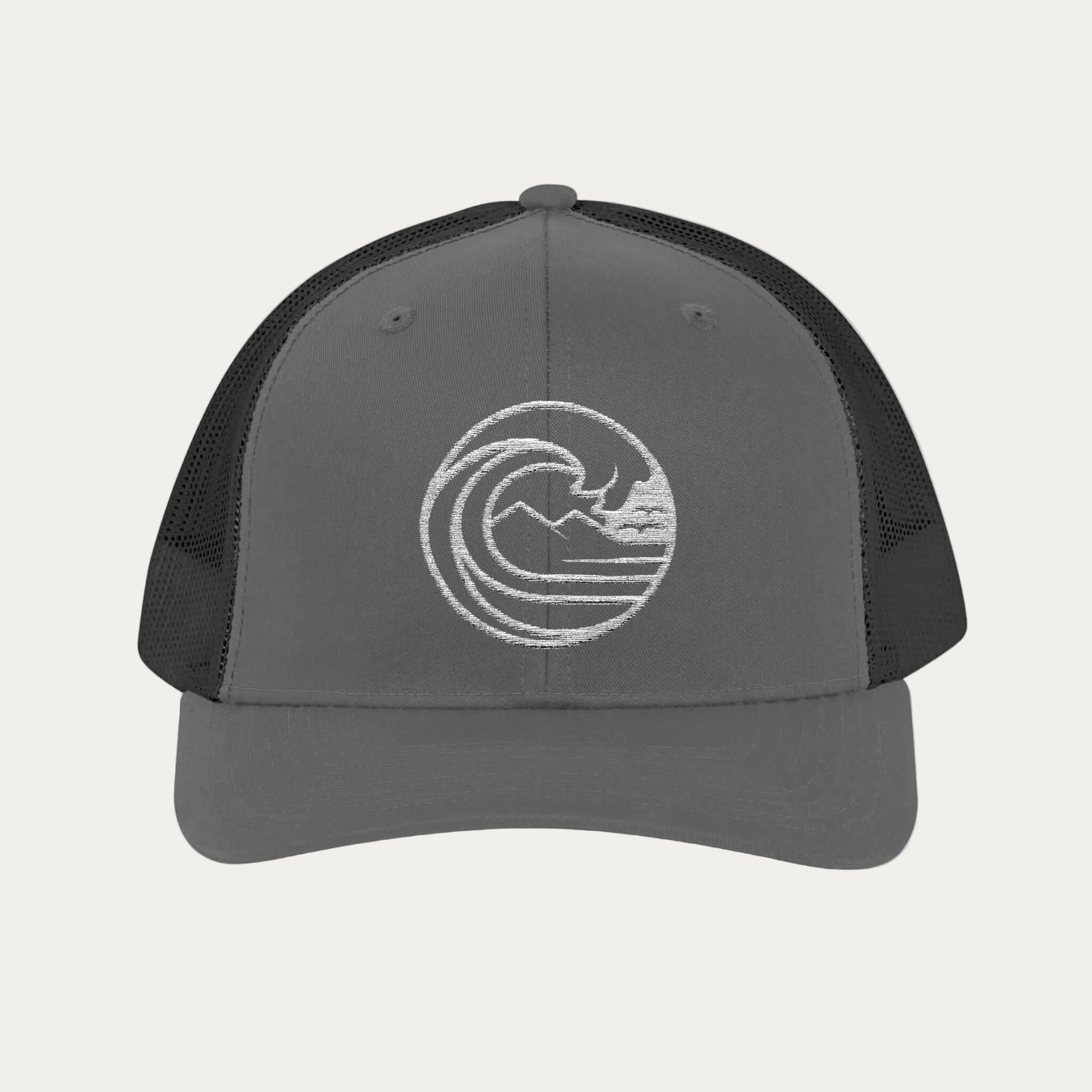 SSC Trucker Cap featuring a wave design, perfect for outdoor adventures and keeping cool in the sun.