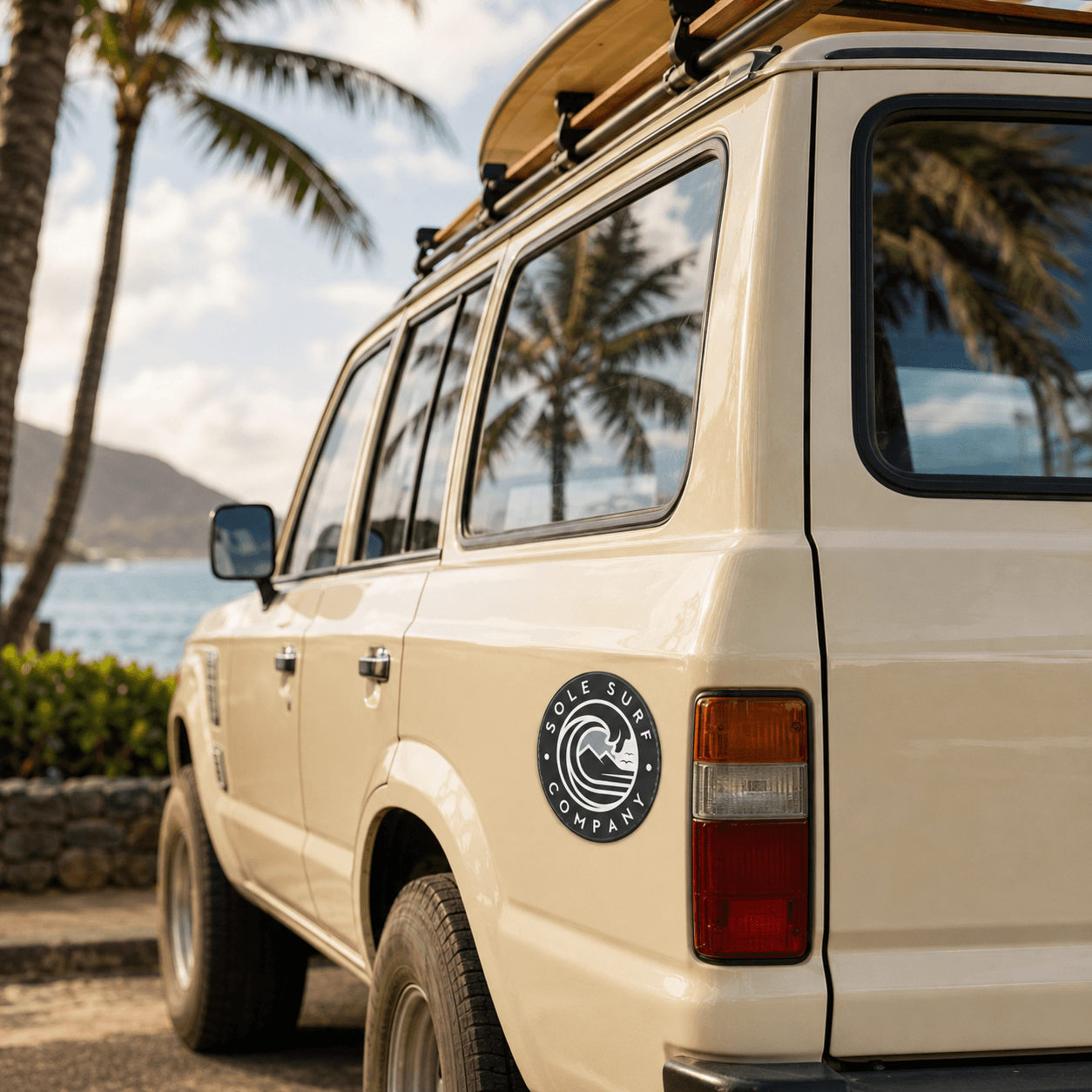 Sole Surf Company Signature Logo Car Magnet