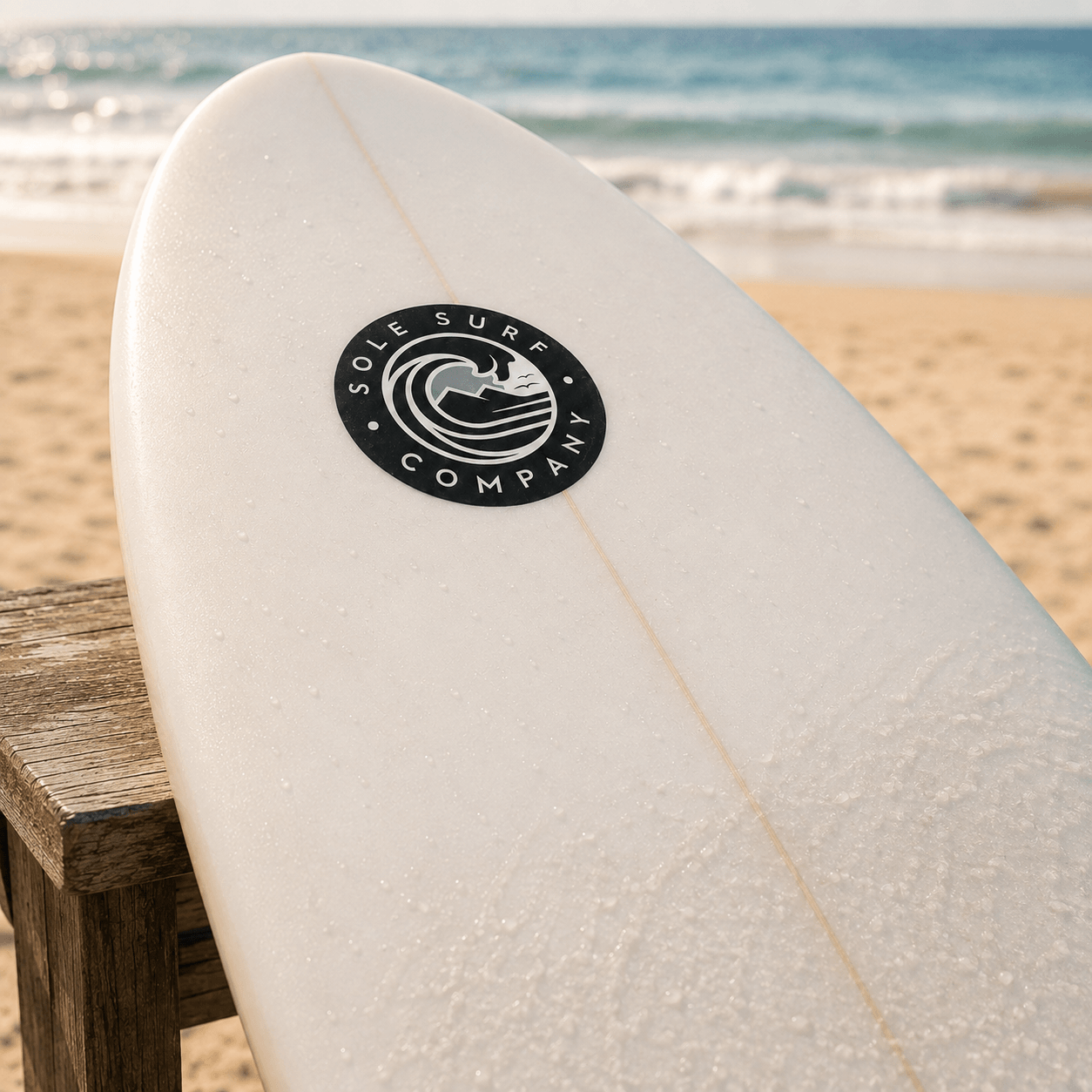 Sole Surf Company Logo Sticker - Silver Sun