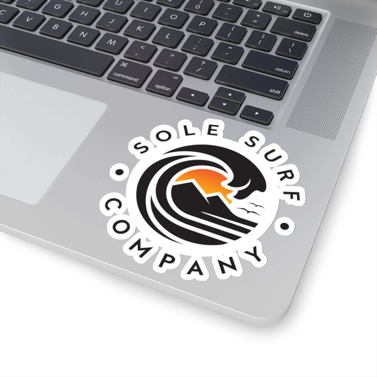 Schwarzer Logo-Aufkleber