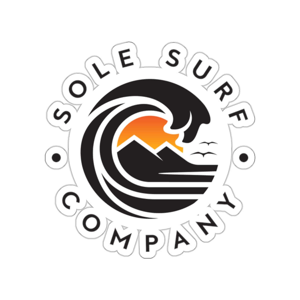 Schwarzer Logo-Aufkleber