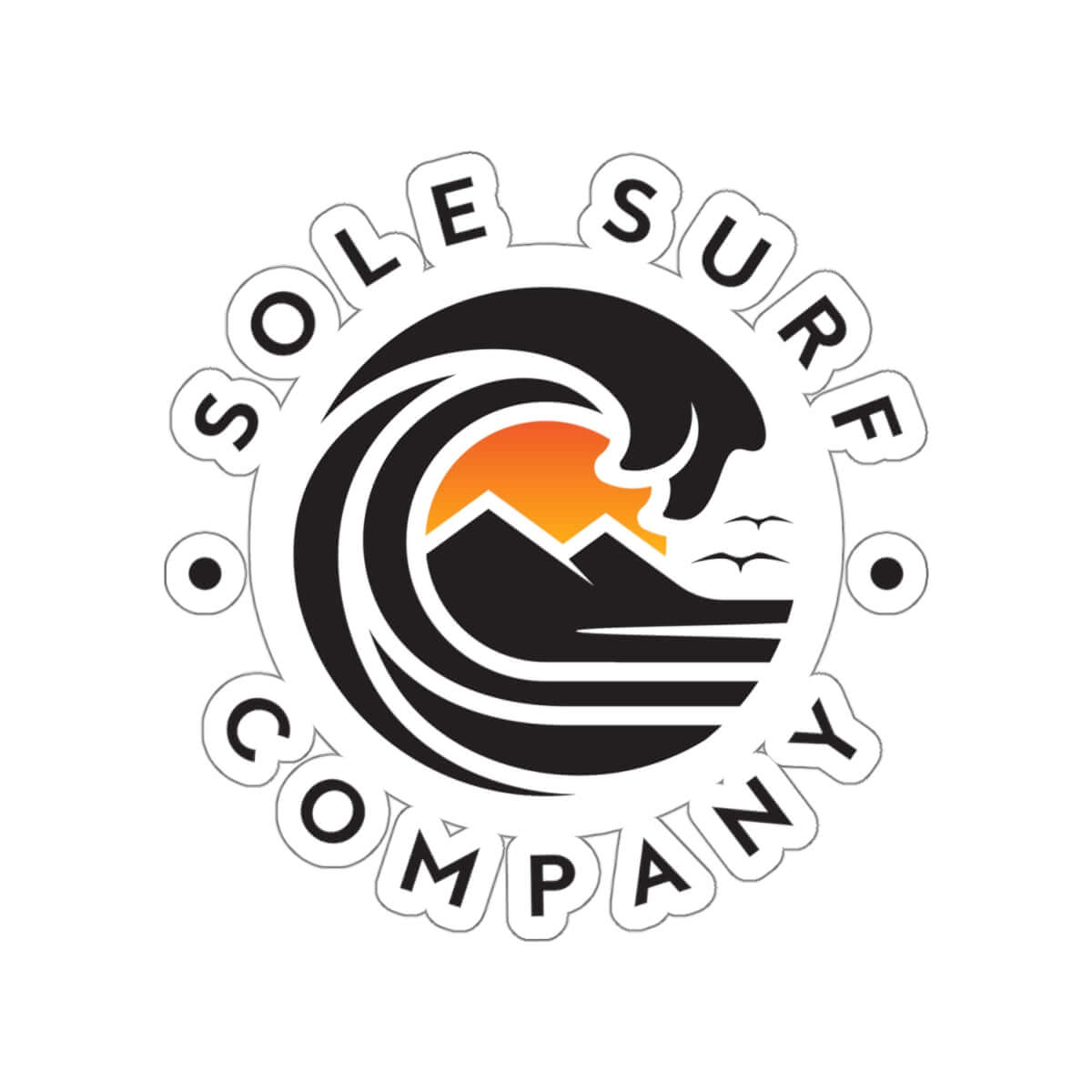 Schwarzer Logo-Aufkleber