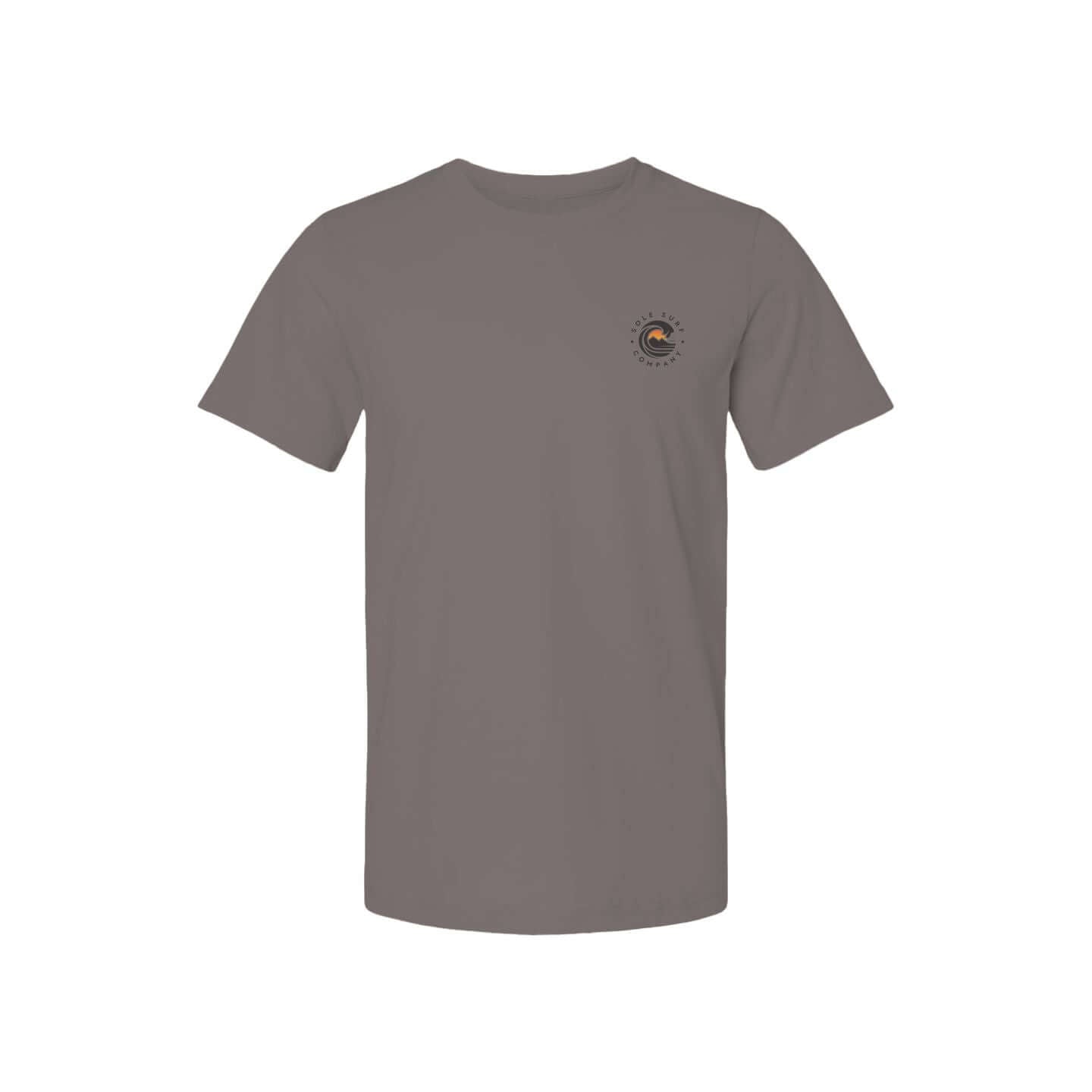 Dark SSC logo t-shirt featuring relaxed fit, perfect for beach lovers and casual outings.