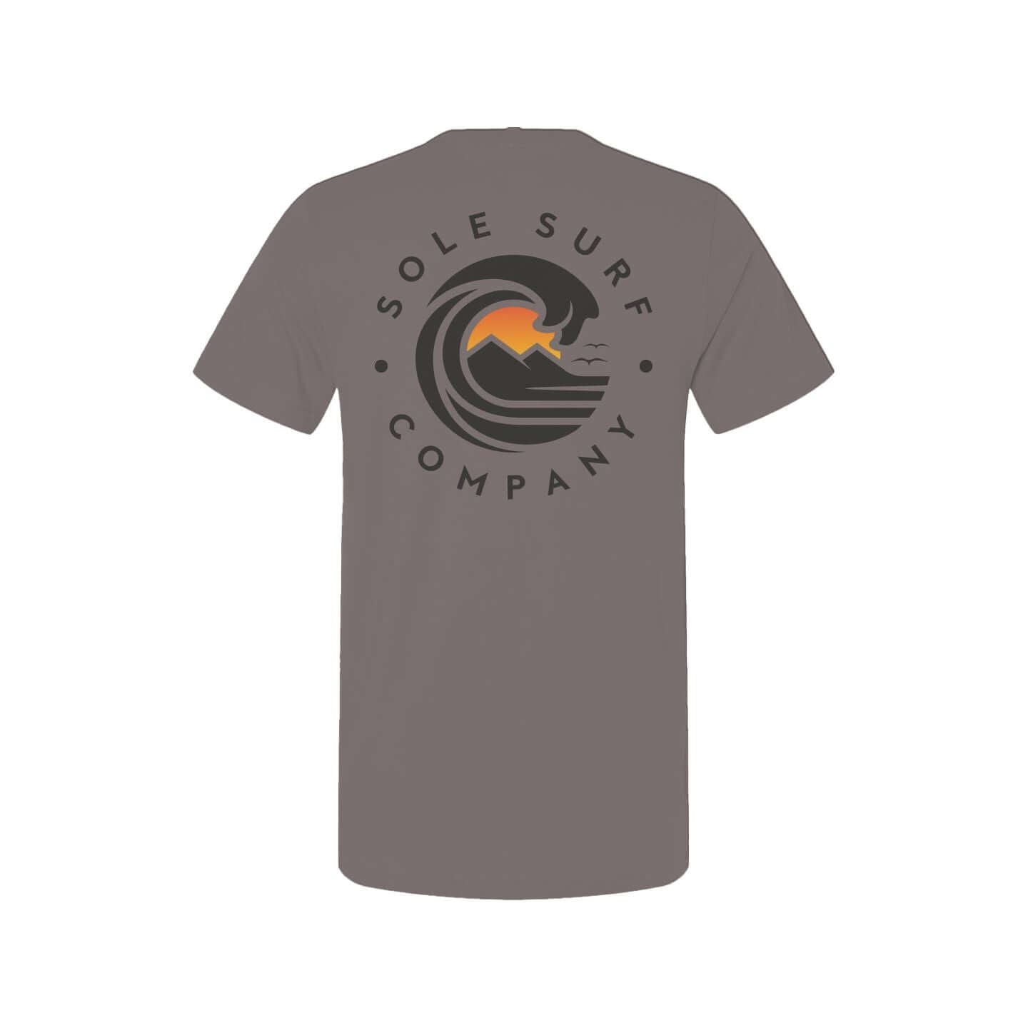 Dark SSC Logo t-shirt featuring Sole Surf Company branding, perfect for beach lovers and casual outings.