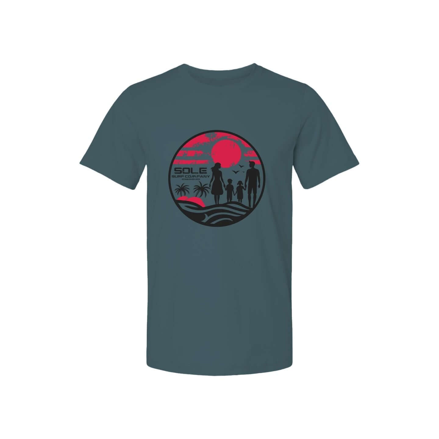 Men's Family Surf Series tee featuring beach-themed design and comfortable fit for casual and active wear.