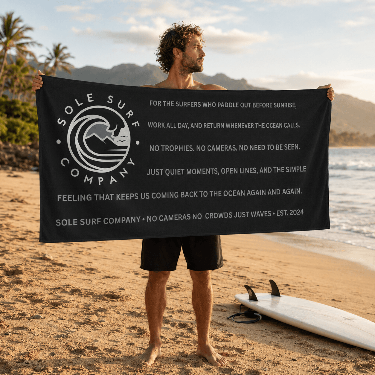 Sole Surf Company Black Flag Beach Towel