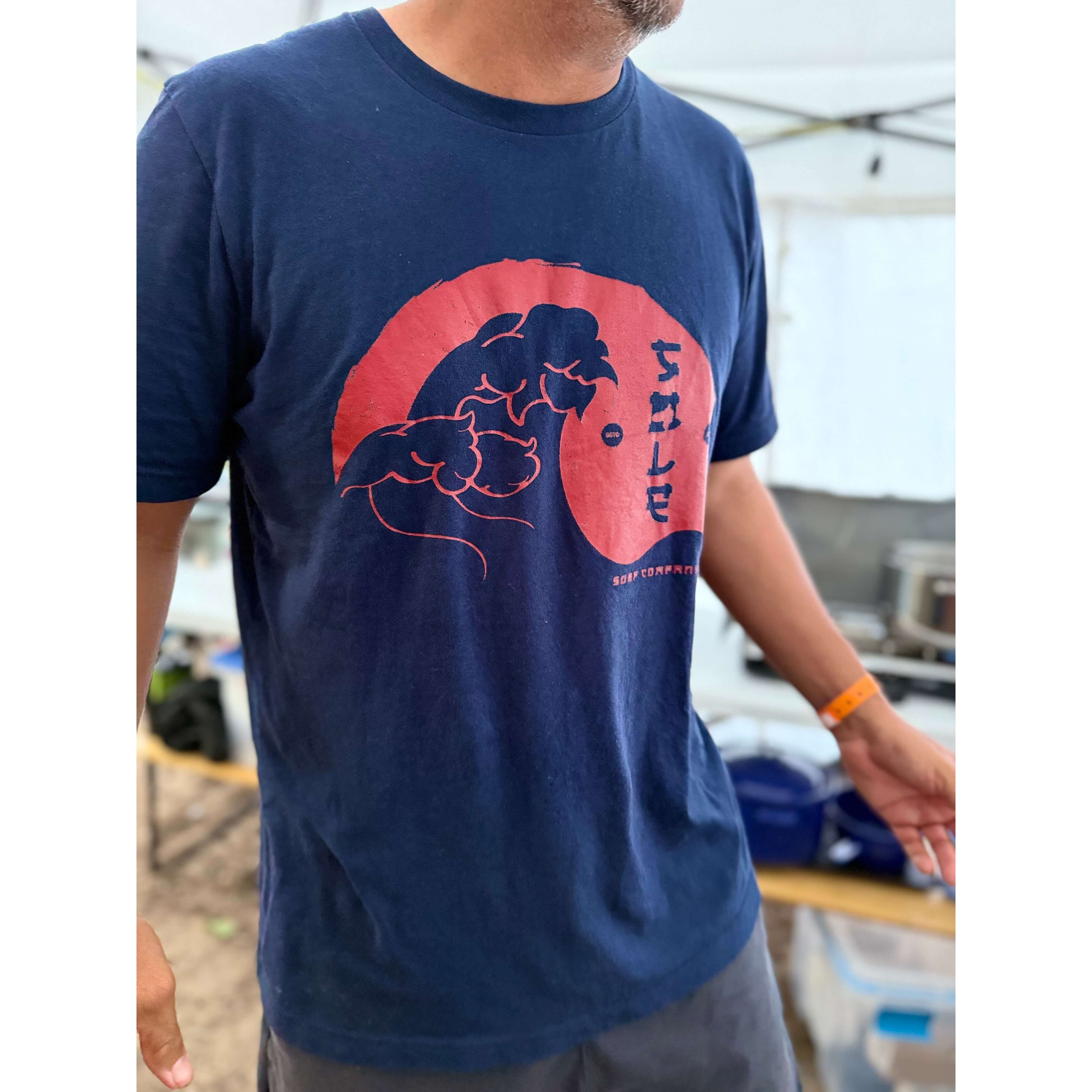 Japanese Wave Tee Front View Art Design