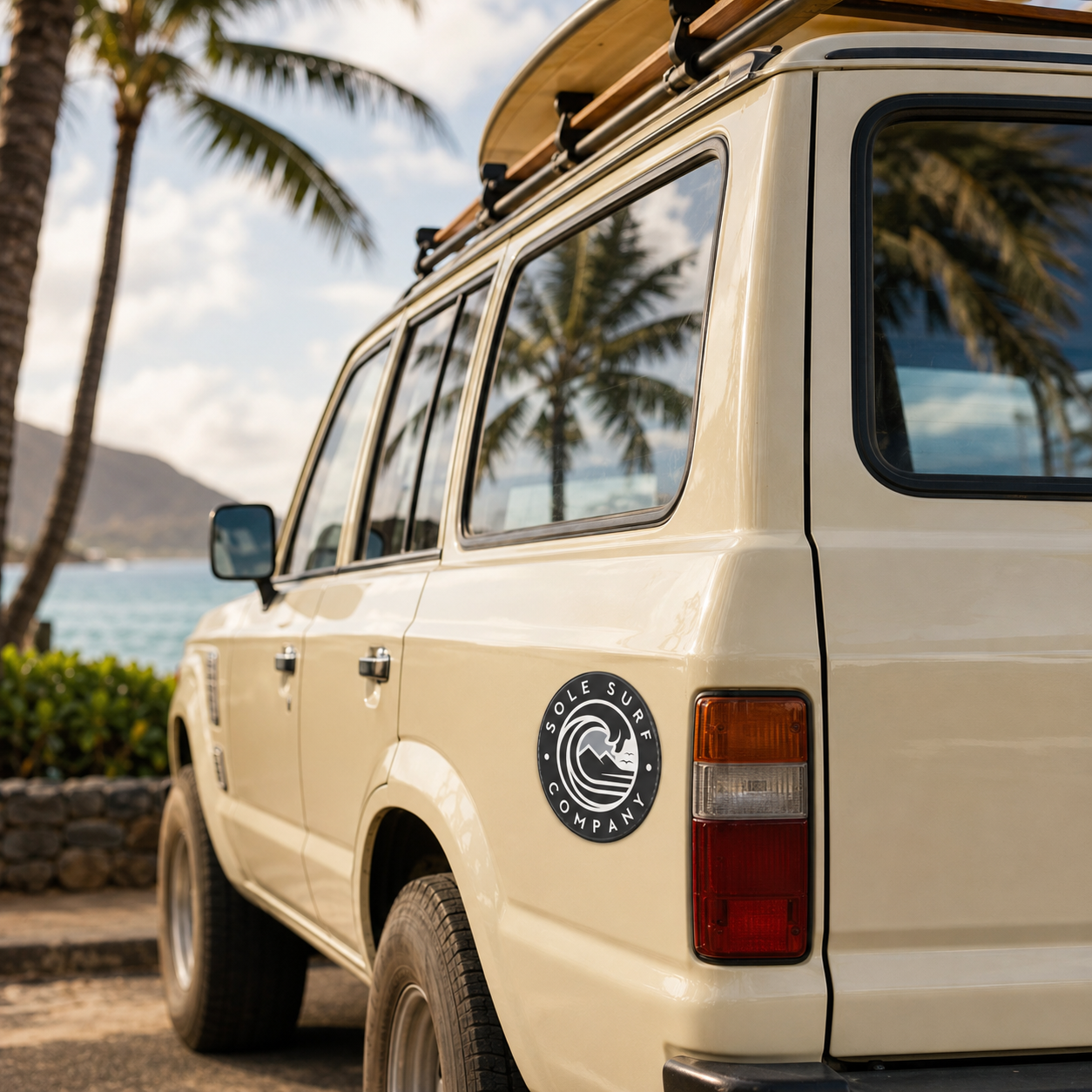 Sole Surf Company Signature Logo Car Magnet